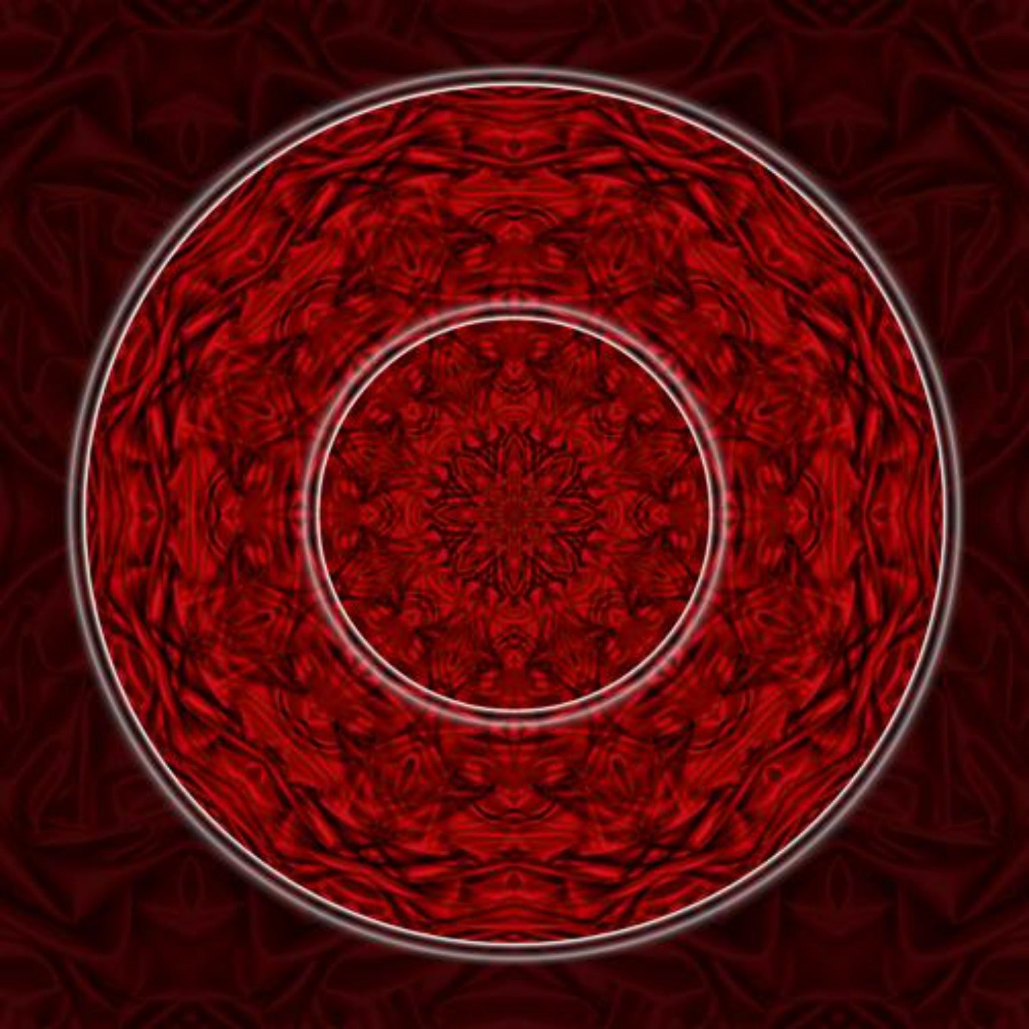 deep red monochrome oculus psychedelic art